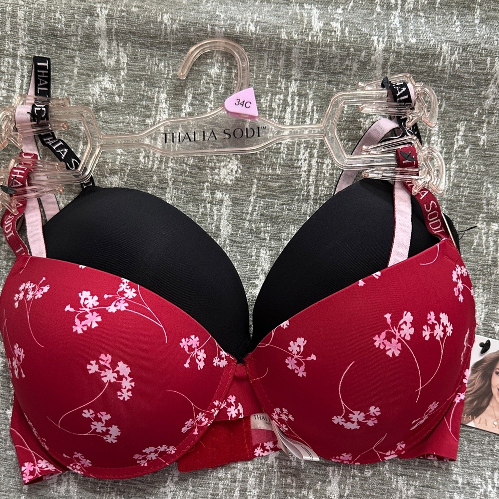 Thalia Sodi Lace Slight Push-Up Bras 2-Pack Size 34C New